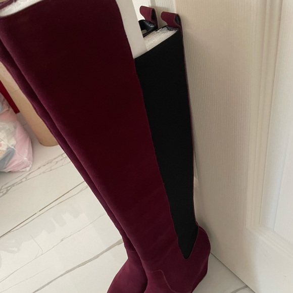 Charles by Charles David Edie
Suede Leather Tall Wedge Boots Color Merlot - Picture 3 of 5